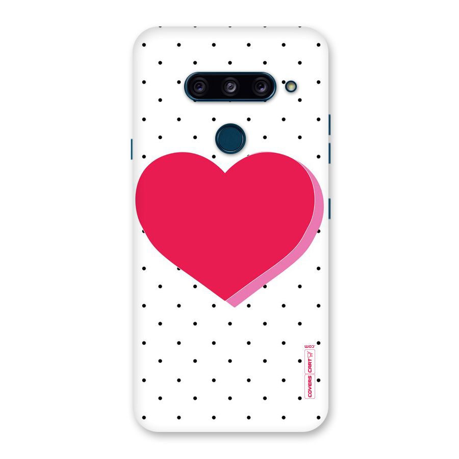 Pink Polka Heart Back Case for LG  V40 ThinQ