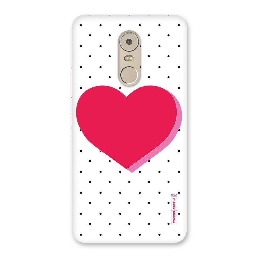 Pink Polka Heart Back Case for Lenovo K6 Note