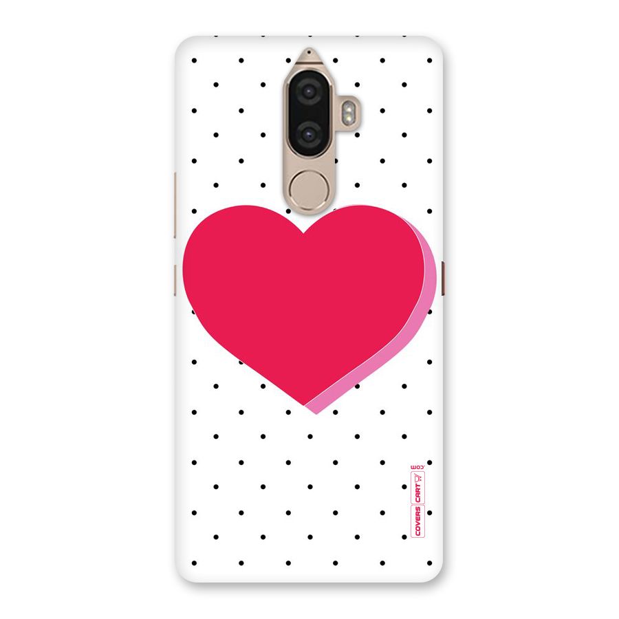 Pink Polka Heart Back Case for Lenovo K8 Note