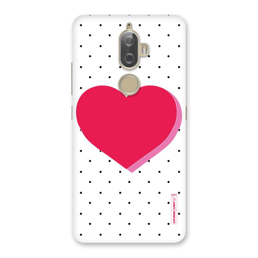 Pink Polka Heart Back Case for Lenovo K8 Plus