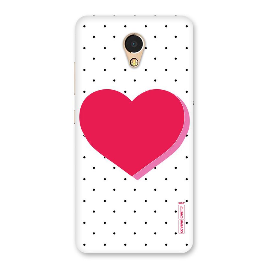 Pink Polka Heart Back Case for Lenovo P2
