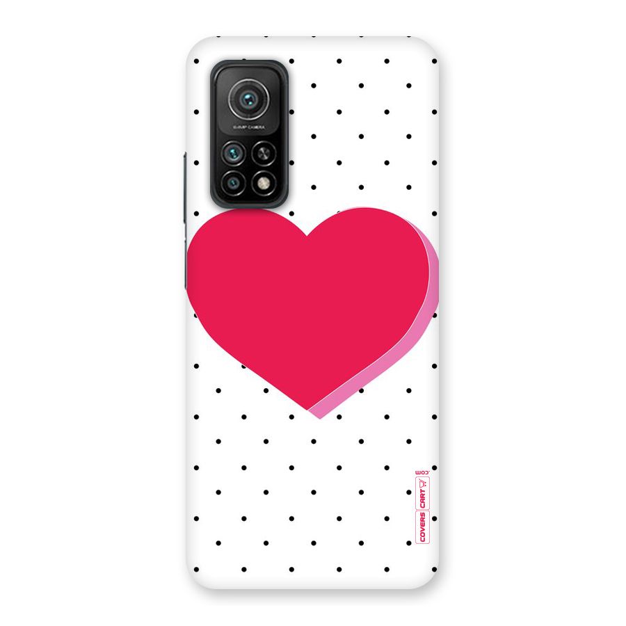Pink Polka Heart Back Case for Mi 10T 5G