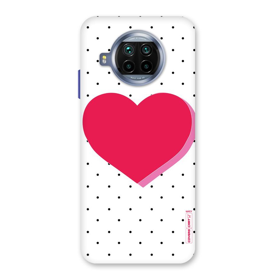 Pink Polka Heart Back Case for Mi 10i