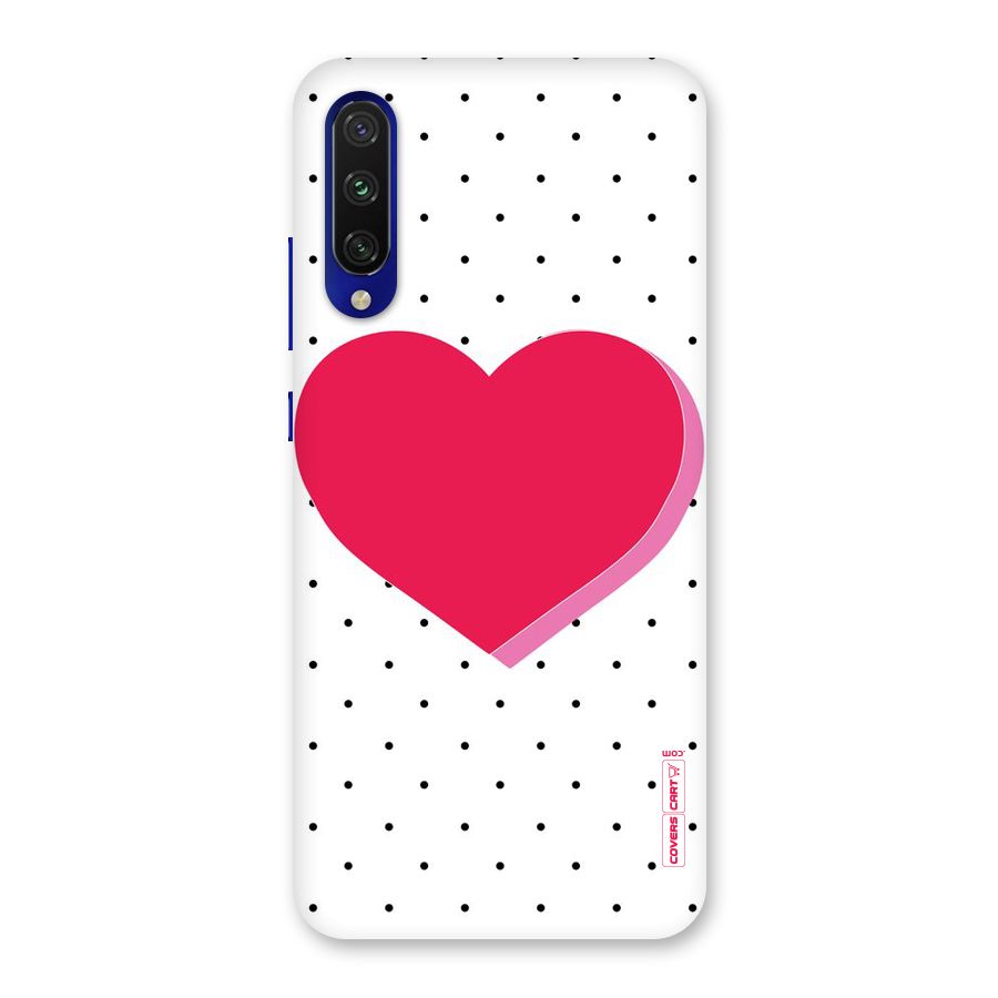 Pink Polka Heart Back Case for Mi A3
