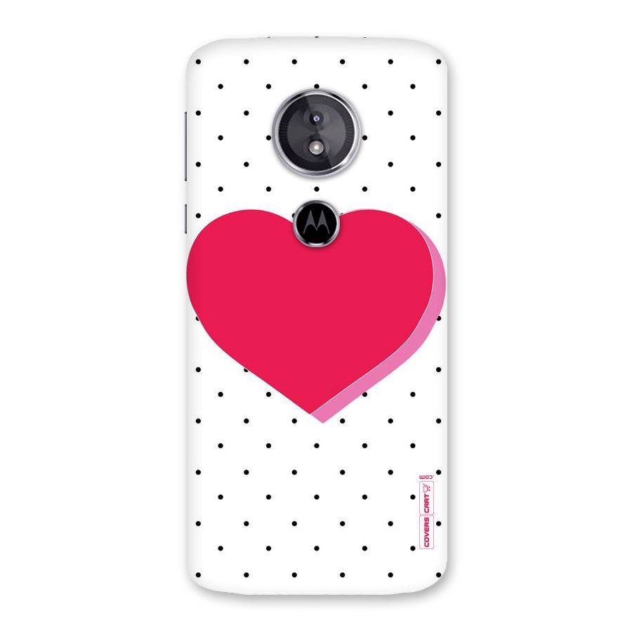 Pink Polka Heart Back Case for Moto E5