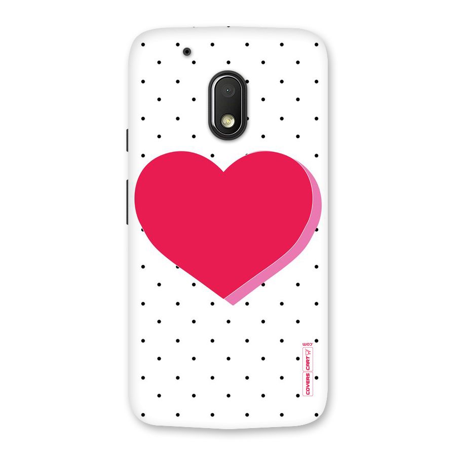 Pink Polka Heart Back Case for Moto G4 Play