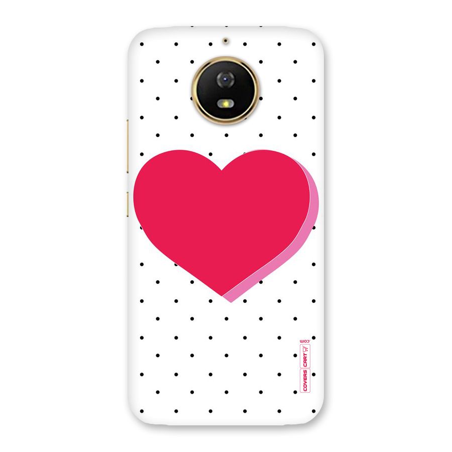 Pink Polka Heart Back Case for Moto G5s