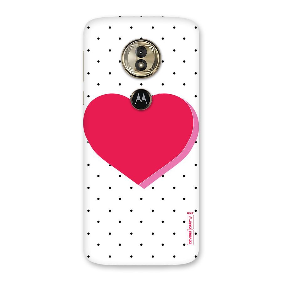 Pink Polka Heart Back Case for Moto G6 Play