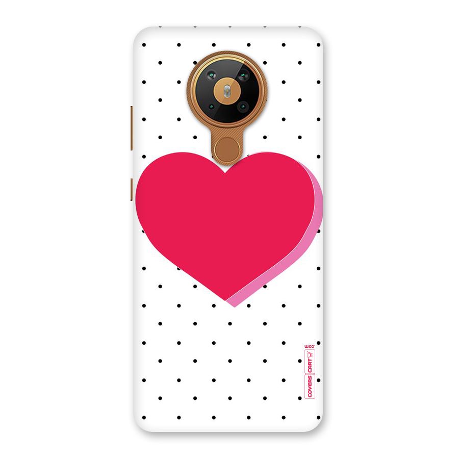 Pink Polka Heart Back Case for Nokia 5.3