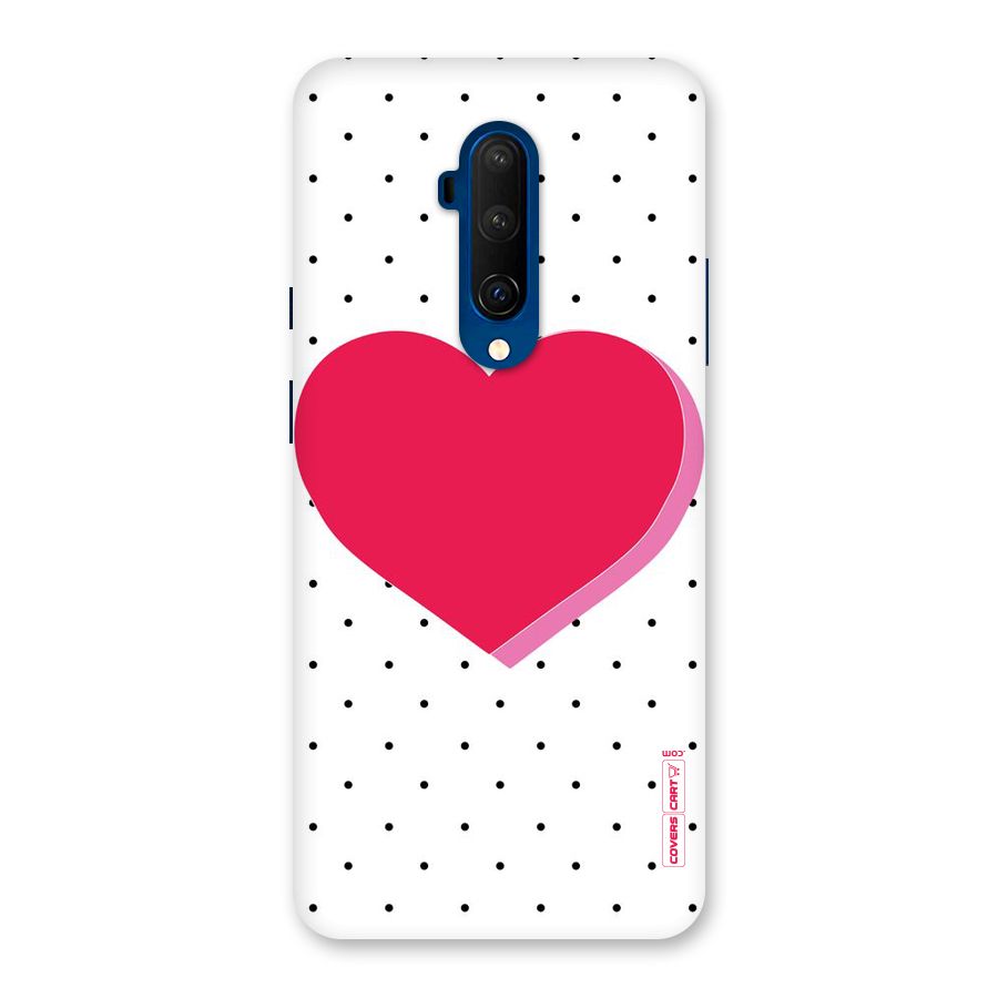 Pink Polka Heart Back Case for OnePlus 7T Pro