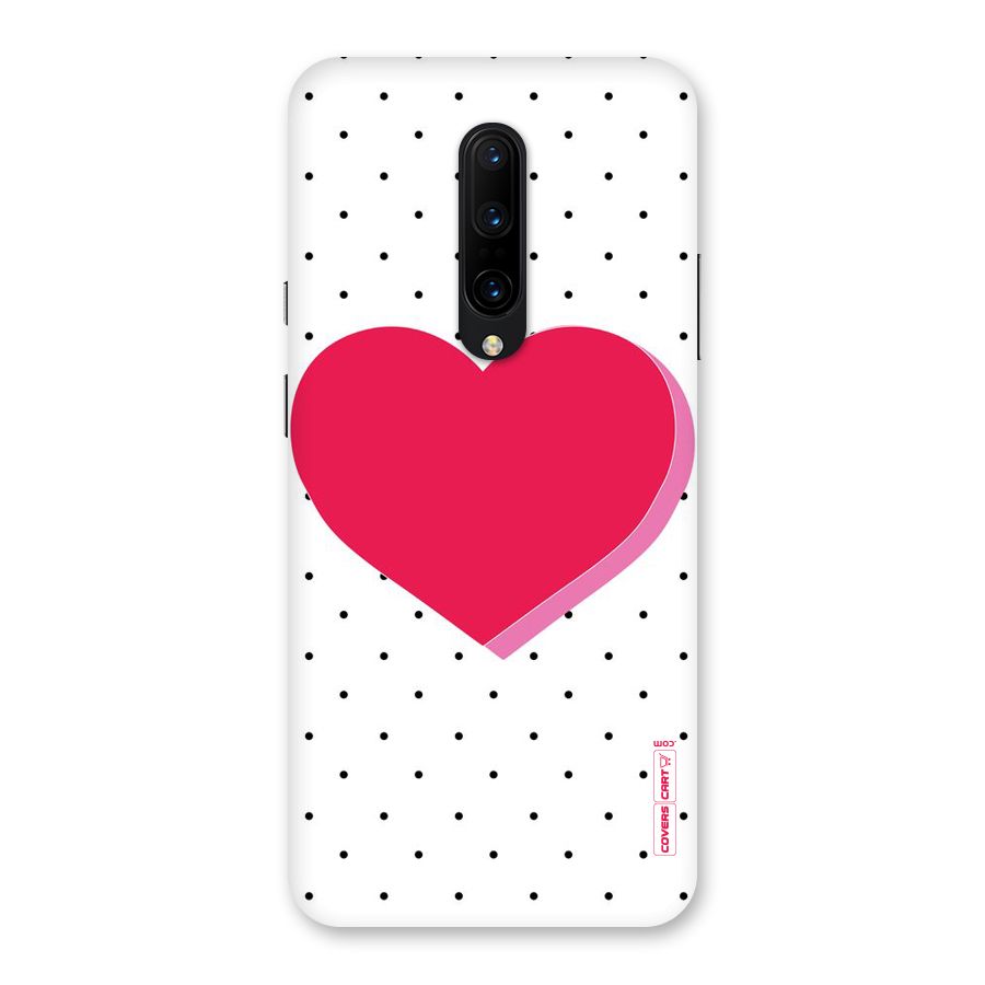 Pink Polka Heart Back Case for OnePlus 7 Pro