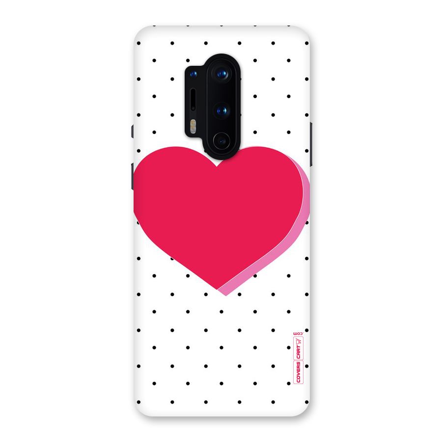 Pink Polka Heart Back Case for OnePlus 8 Pro