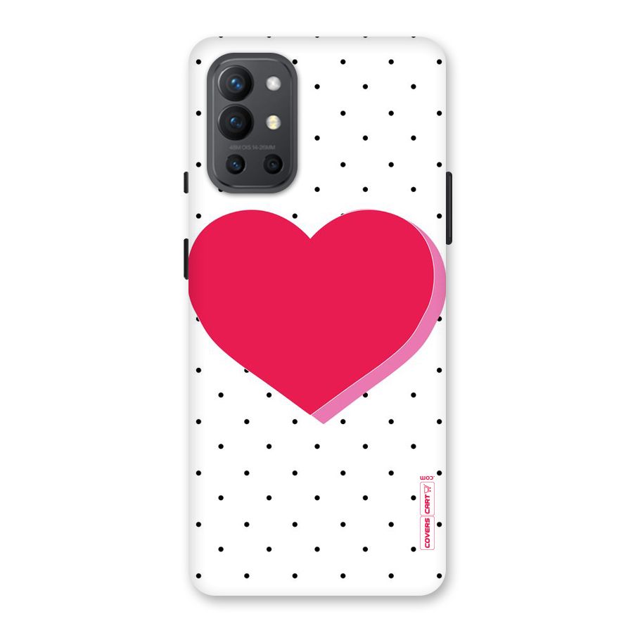 Pink Polka Heart Back Case for OnePlus 9R