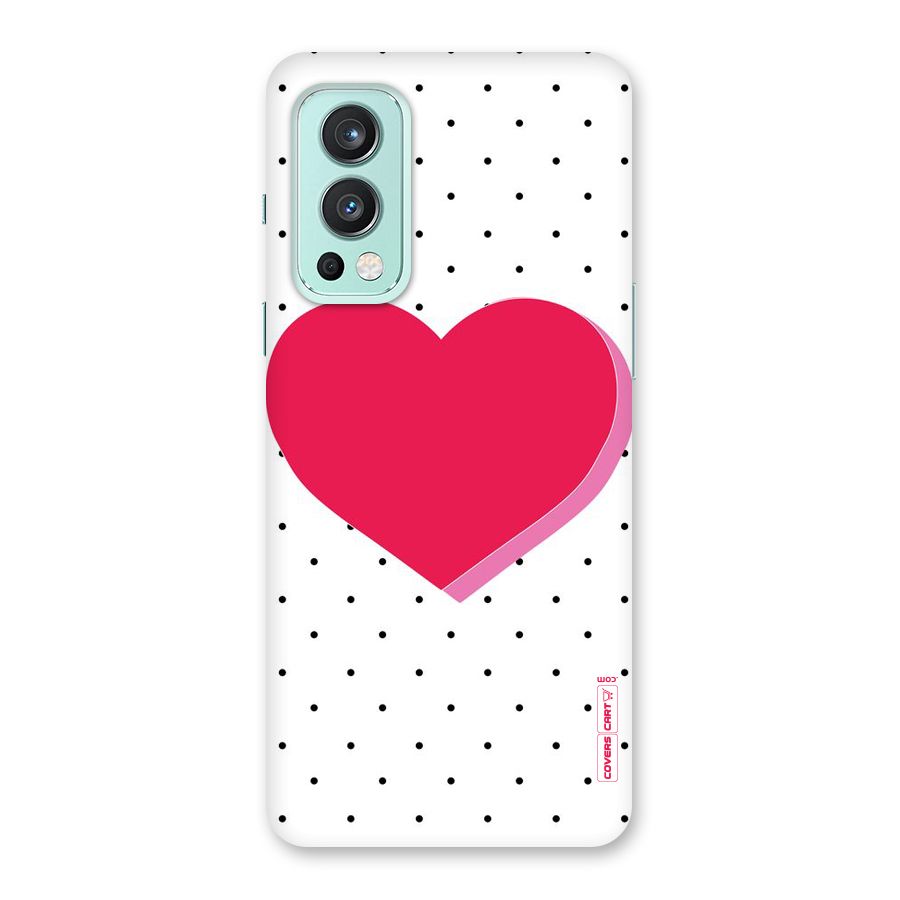 Pink Polka Heart Back Case for OnePlus Nord 2 5G