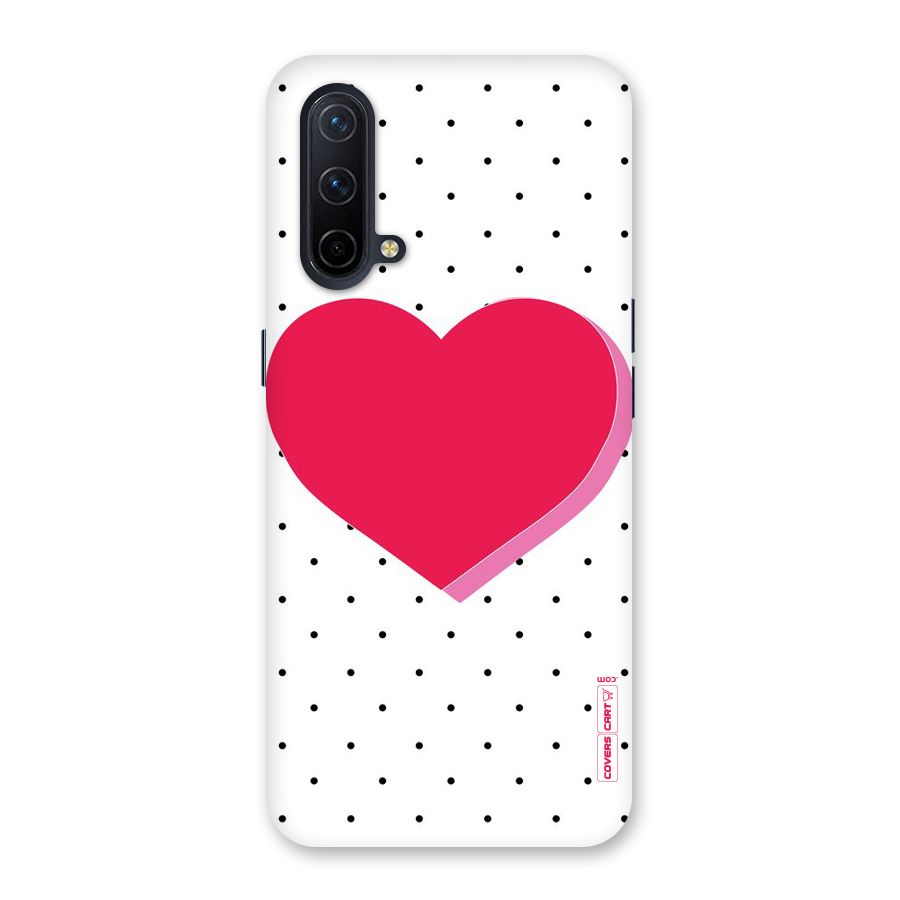 Pink Polka Heart Back Case for OnePlus Nord CE 5G