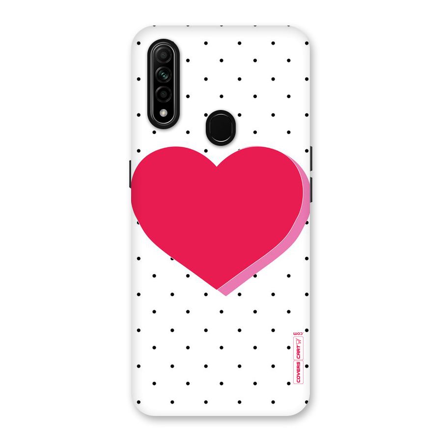 Pink Polka Heart Back Case for Oppo A31
