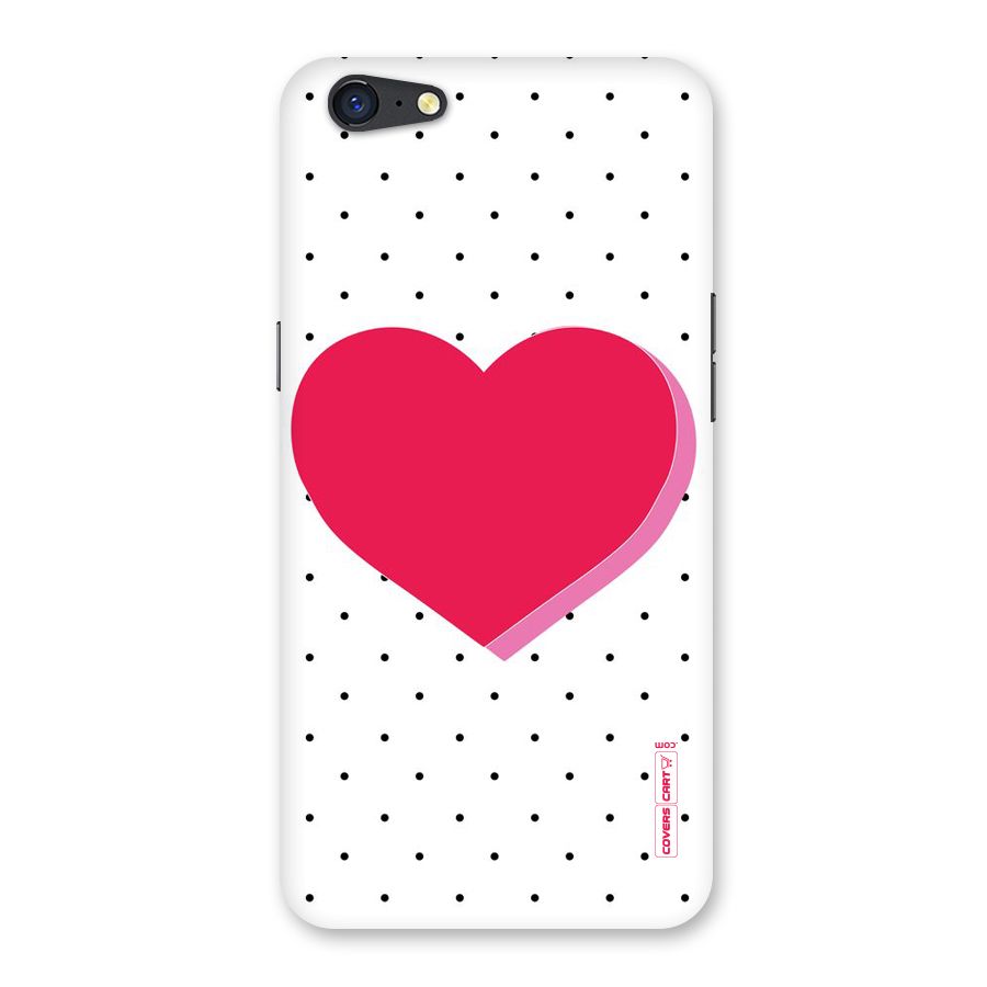 Pink Polka Heart Back Case for Oppo A71