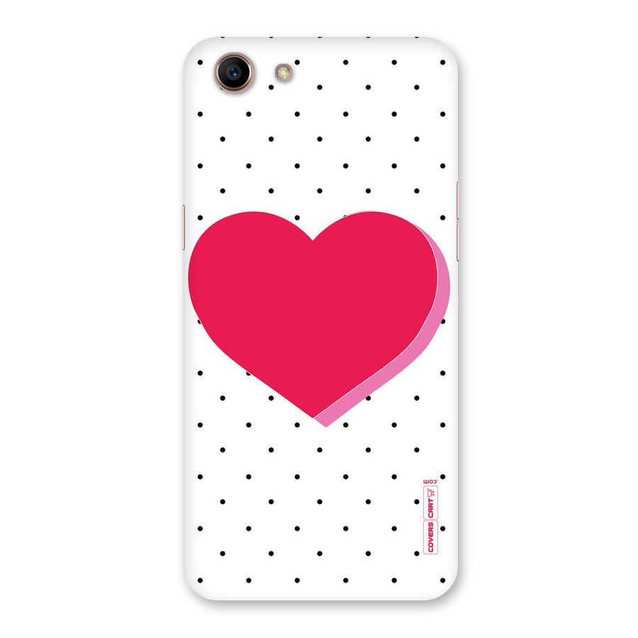 Pink Polka Heart Back Case for Oppo A83 (2018)