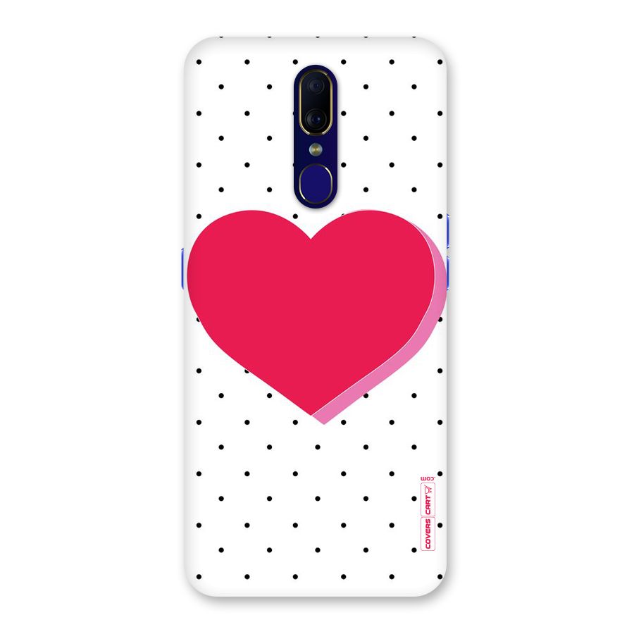 Pink Polka Heart Back Case for Oppo A9