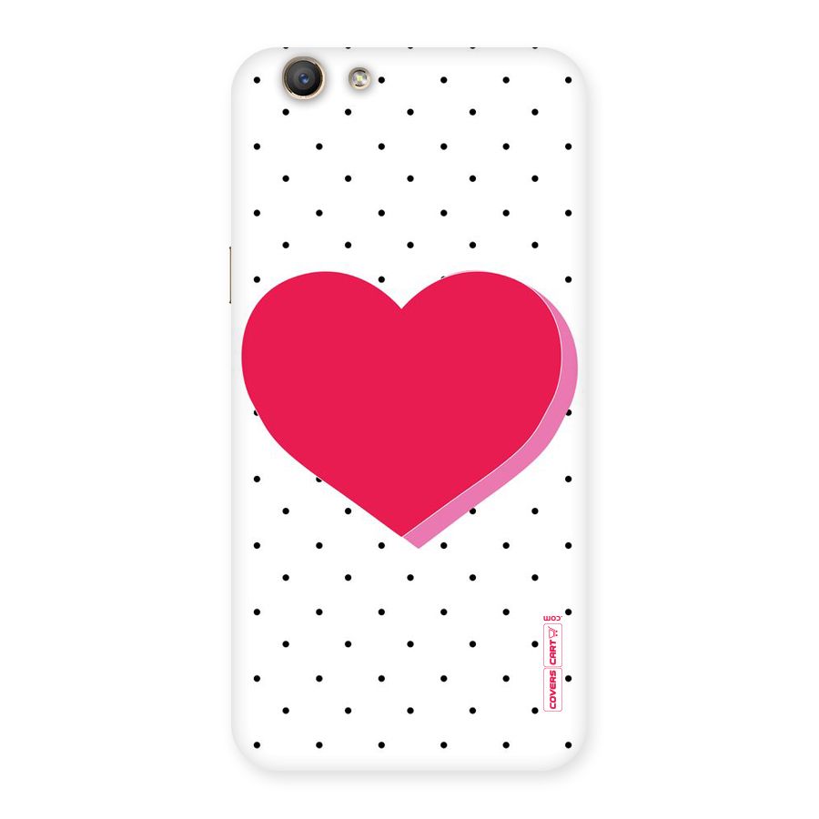 Pink Polka Heart Back Case for Oppo F1s