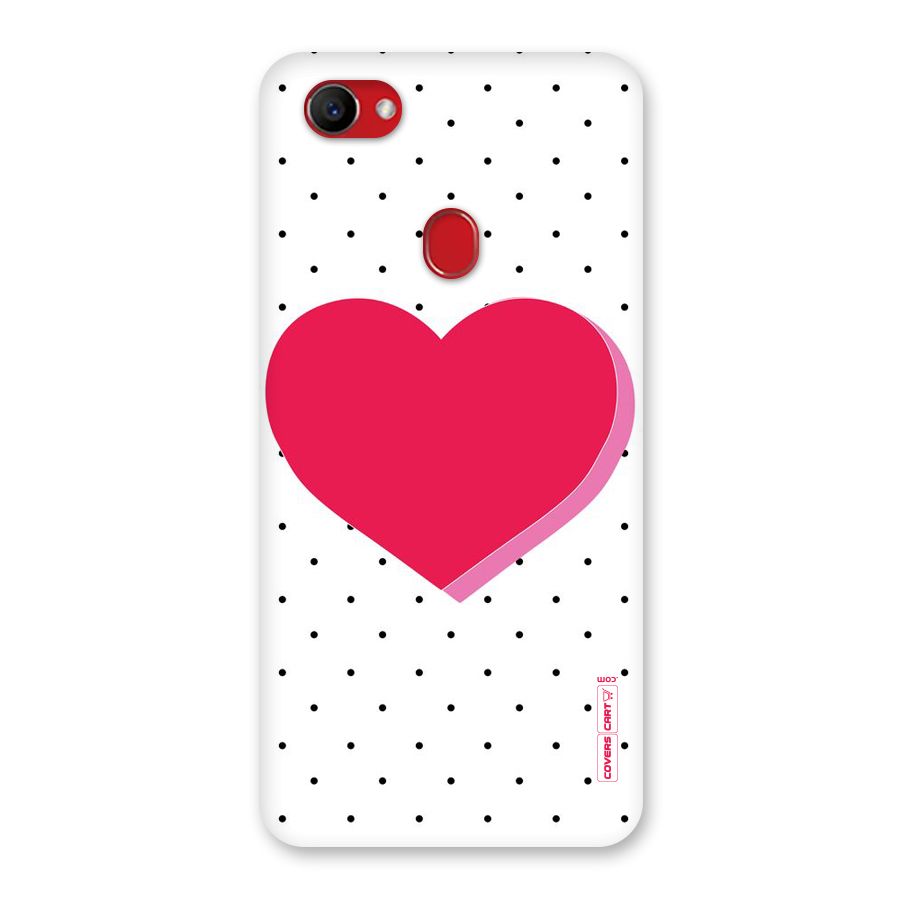 Pink Polka Heart Back Case for Oppo F7