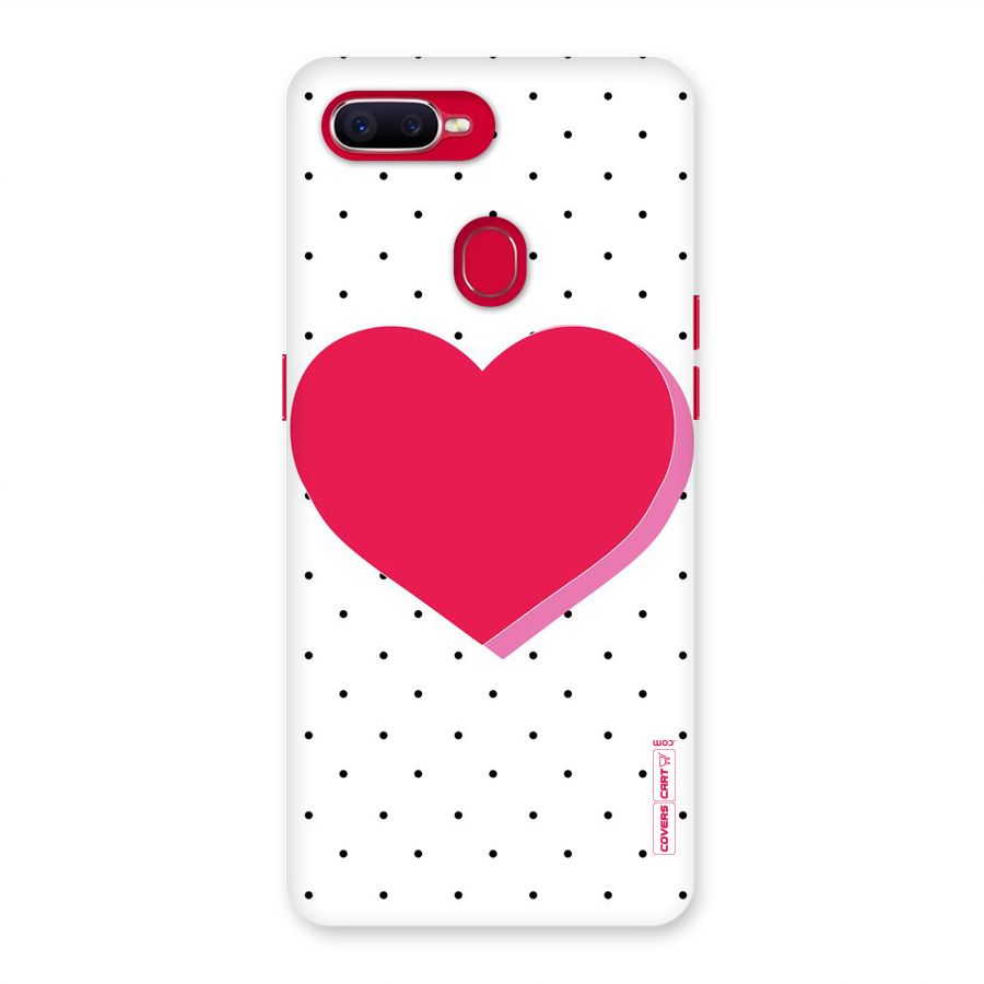 Pink Polka Heart Back Case for Oppo F9 Pro