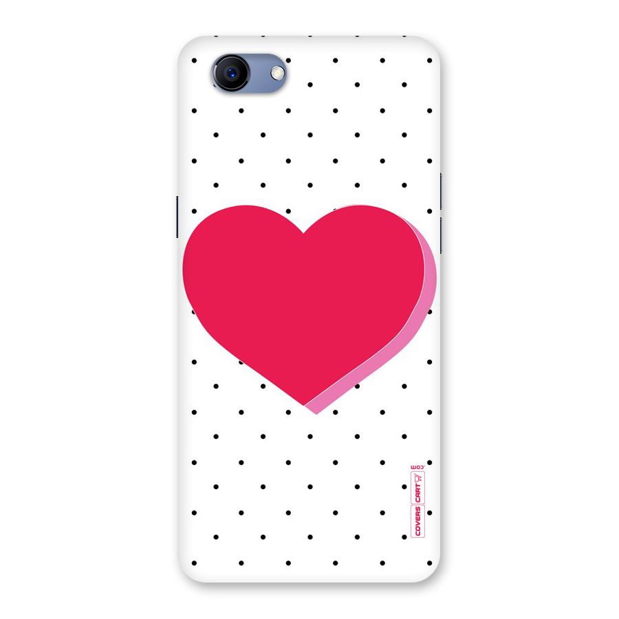 Pink Polka Heart Back Case for Oppo Realme 1
