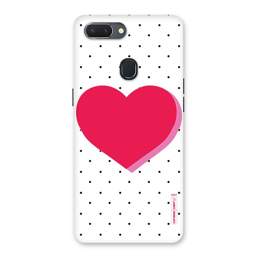 Pink Polka Heart Back Case for Oppo Realme 2