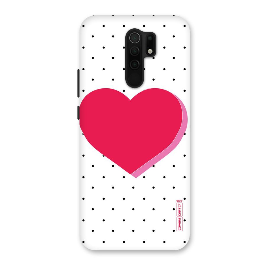 Pink Polka Heart Back Case for Poco M2
