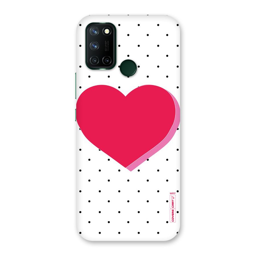 Pink Polka Heart Back Case for Realme 7i
