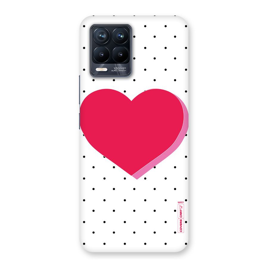 Pink Polka Heart Back Case for Realme 8 Pro