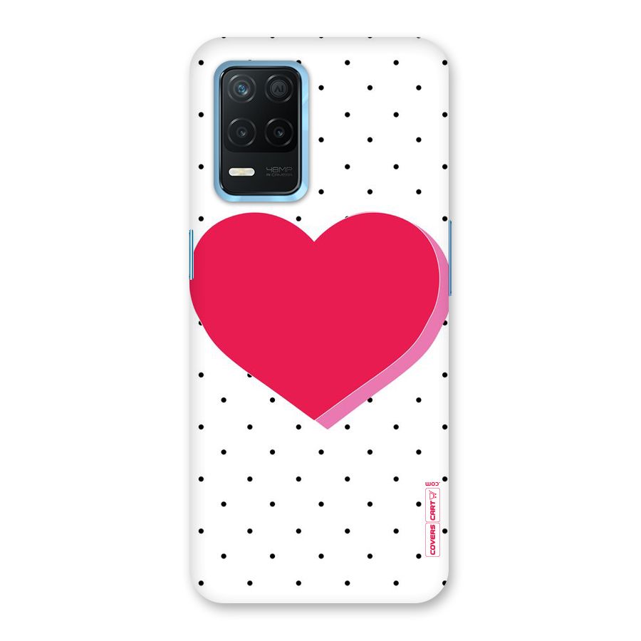 Pink Polka Heart Back Case for Realme 8s 5G