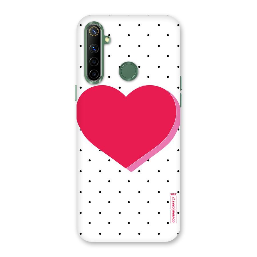 Pink Polka Heart Back Case for Realme Narzo 10