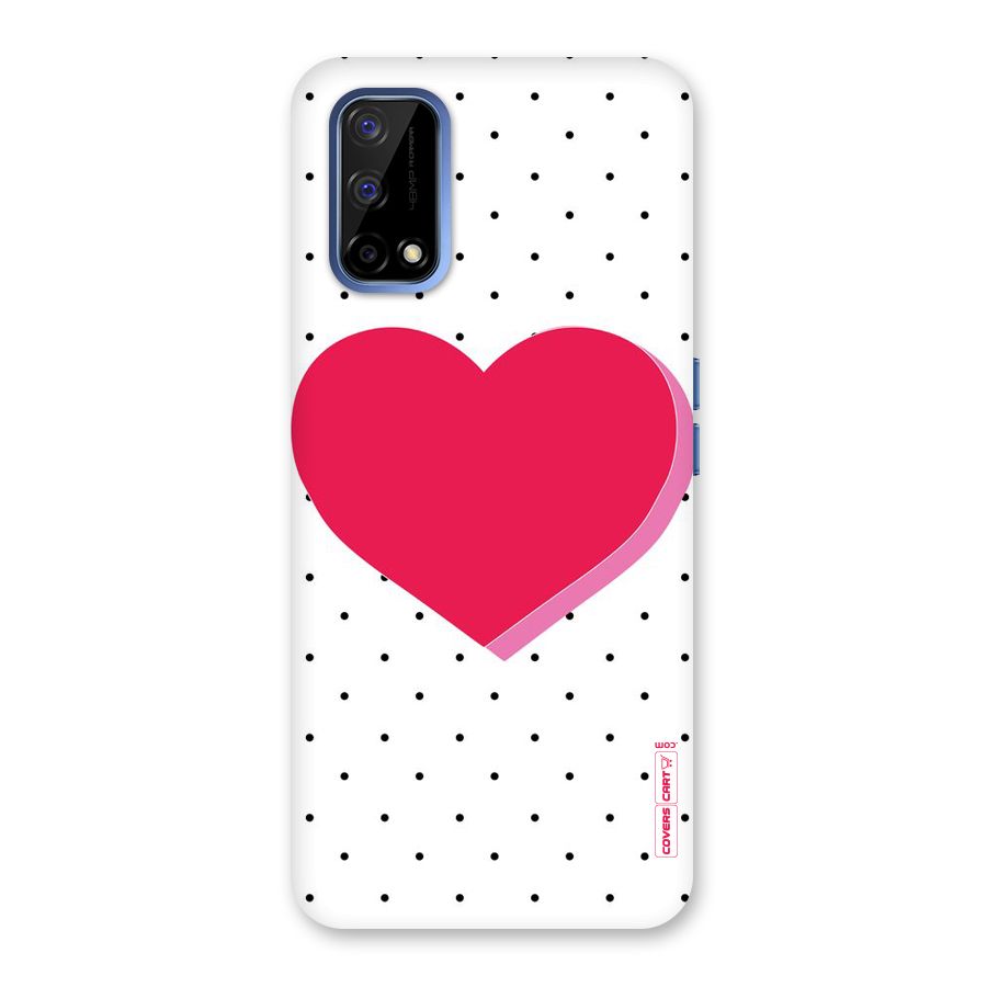Pink Polka Heart Back Case for Realme Narzo 30 Pro