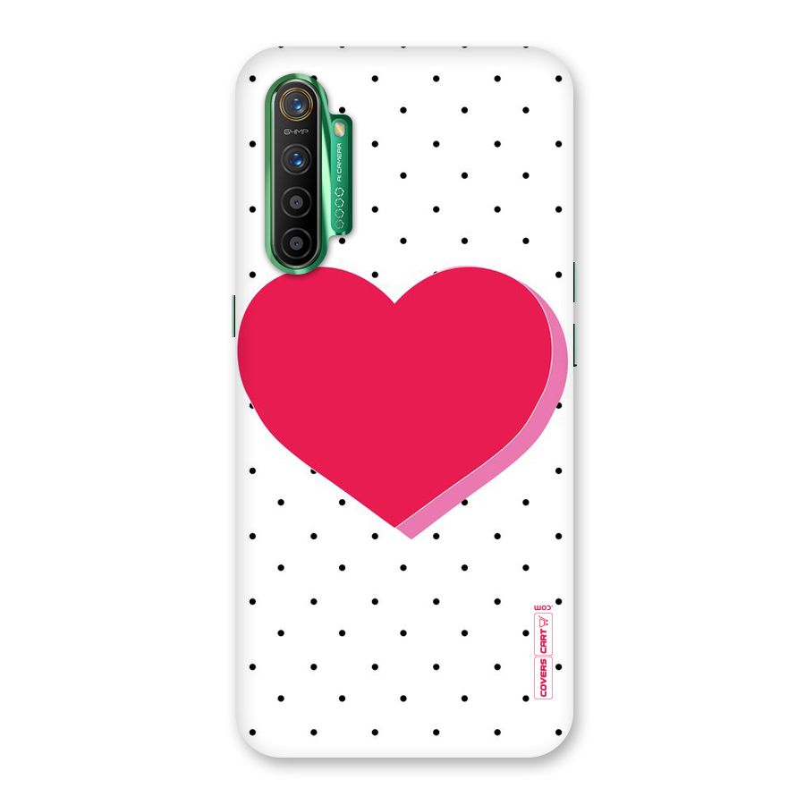 Pink Polka Heart Back Case for Realme X2