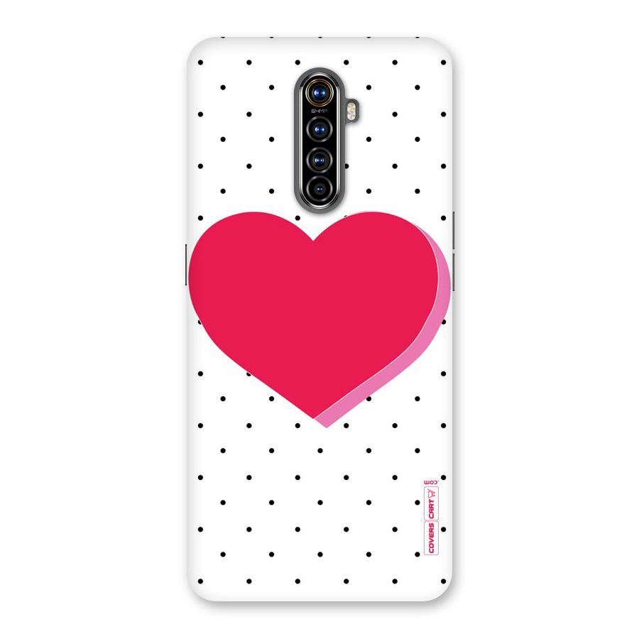 Pink Polka Heart Back Case for Realme X2 Pro