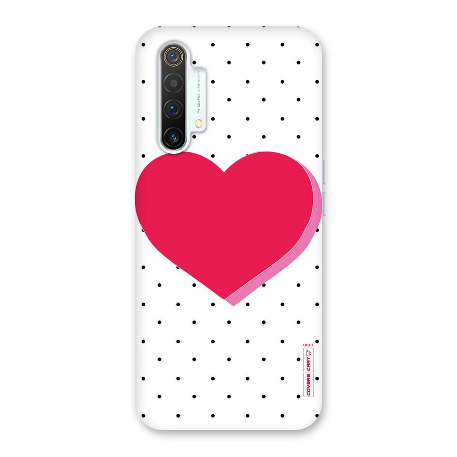 Pink Polka Heart Back Case for Realme X3 SuperZoom
