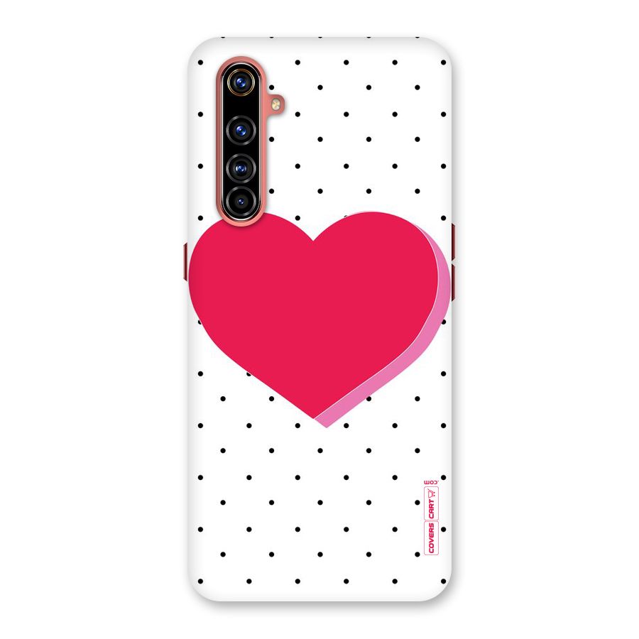 Pink Polka Heart Back Case for Realme X50 Pro