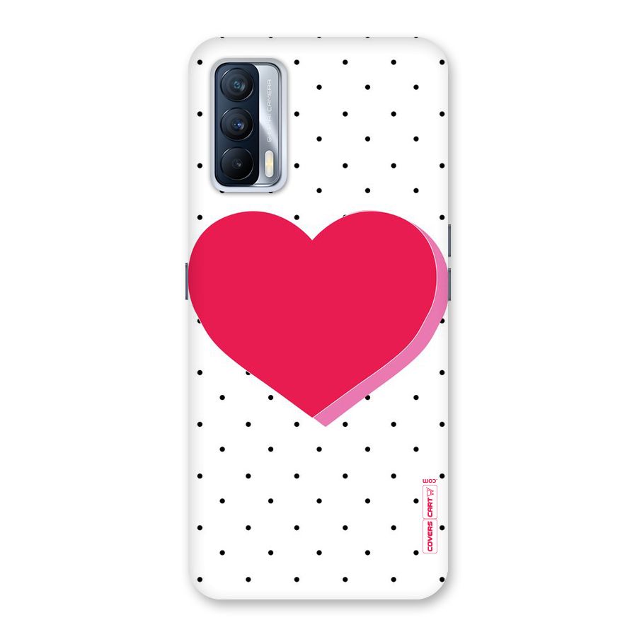 Pink Polka Heart Back Case for Realme X7