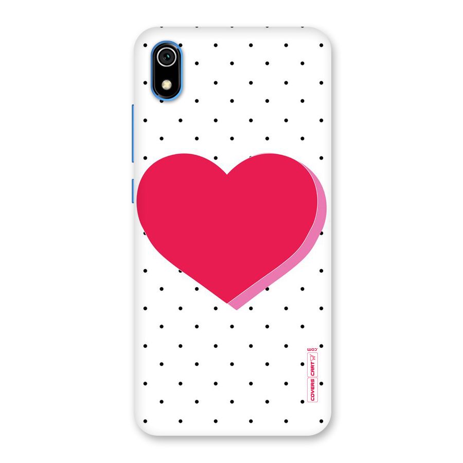 Pink Polka Heart Back Case for Redmi 7A