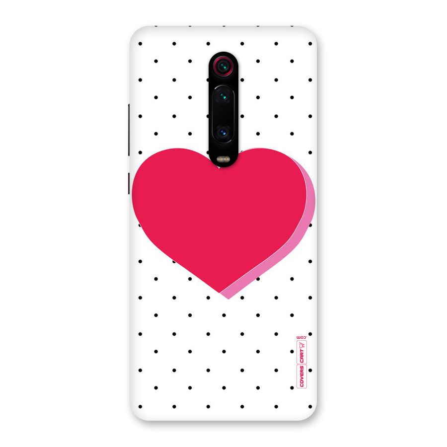Pink Polka Heart Back Case for Redmi K20