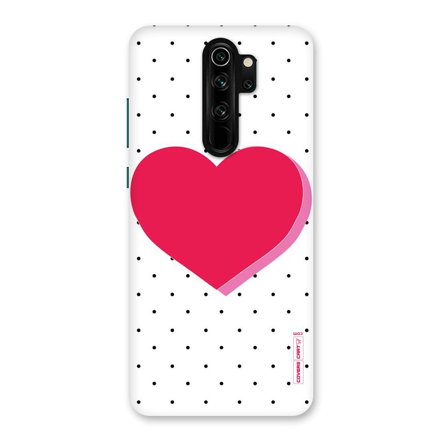 Pink Polka Heart Back Case for Redmi Note 8 Pro