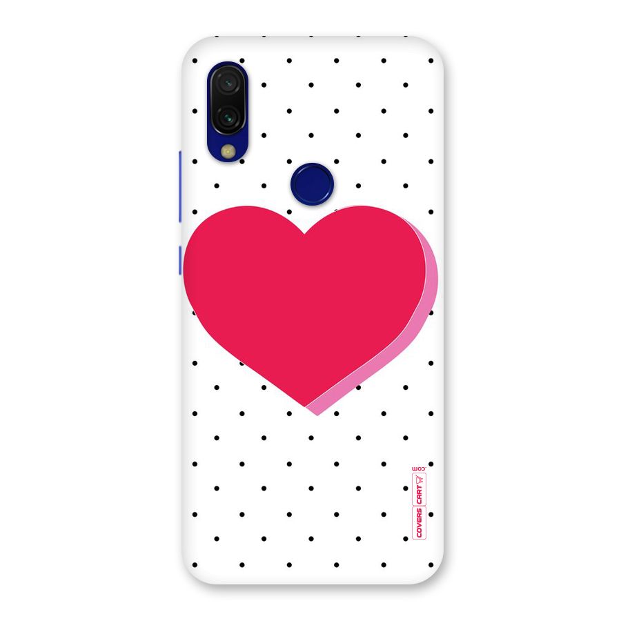 Pink Polka Heart Back Case for Redmi Y3