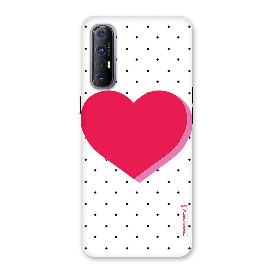 Pink Polka Heart Back Case for Reno3 Pro