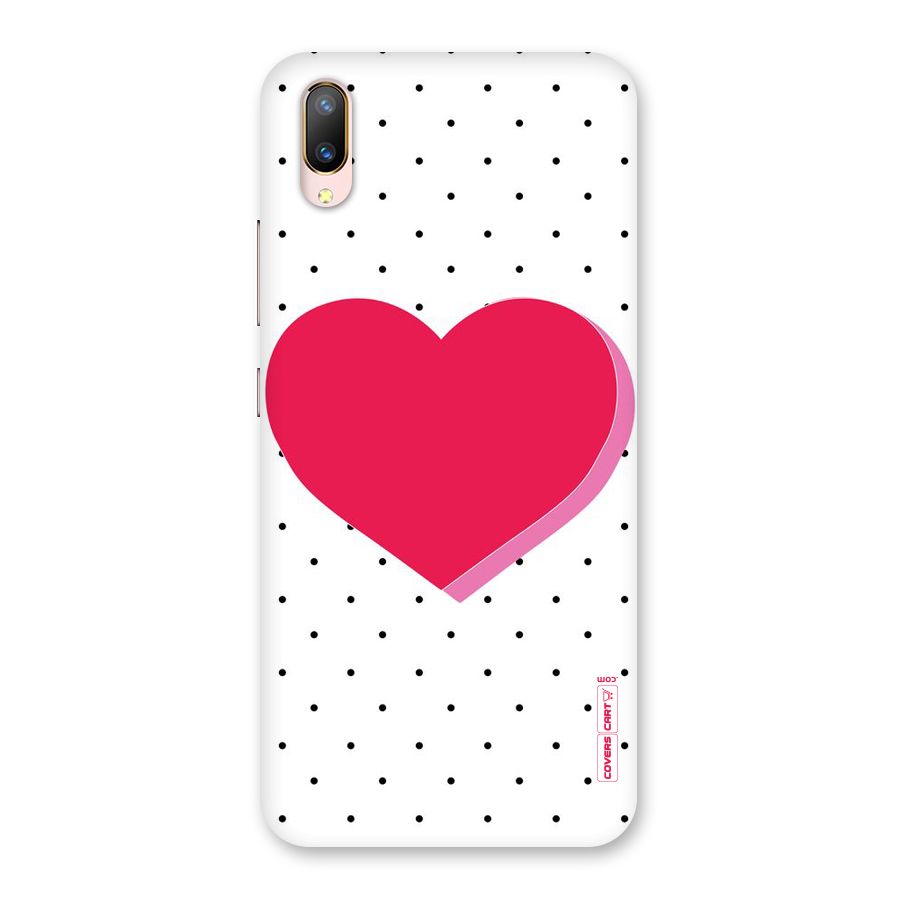 Pink Polka Heart Back Case for Vivo V11 Pro