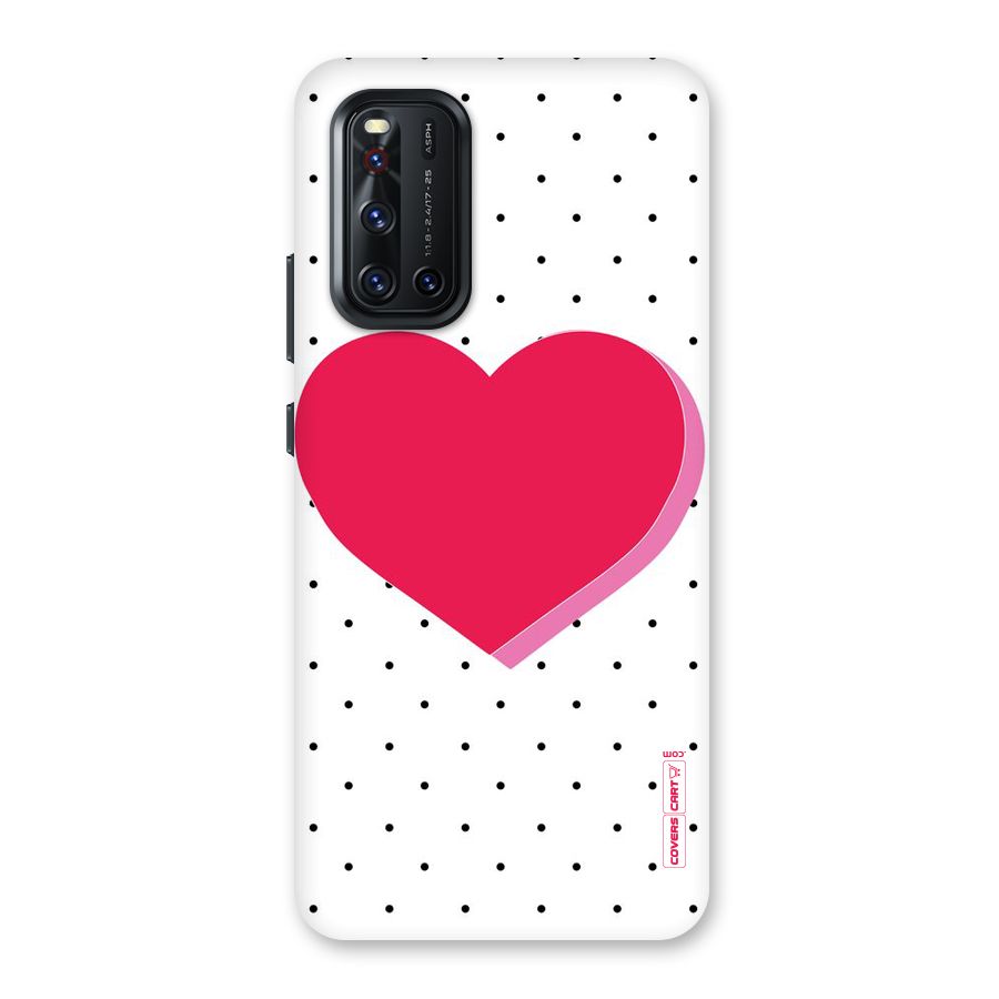 Pink Polka Heart Back Case for Vivo V19