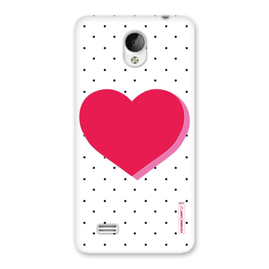 Pink Polka Heart Back Case for Vivo Y21