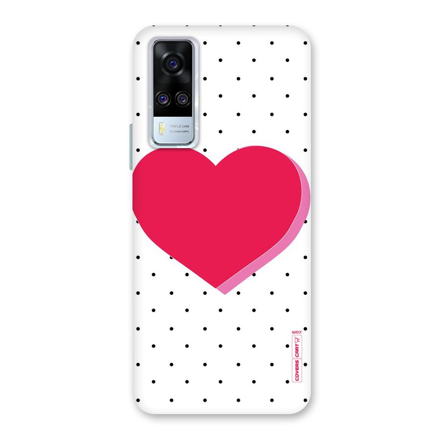 Pink Polka Heart Back Case for Vivo Y31