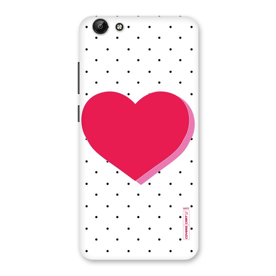 Pink Polka Heart Back Case for Vivo Y69