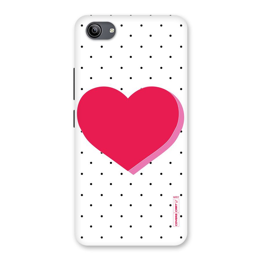 Pink Polka Heart Back Case for Vivo Y81i